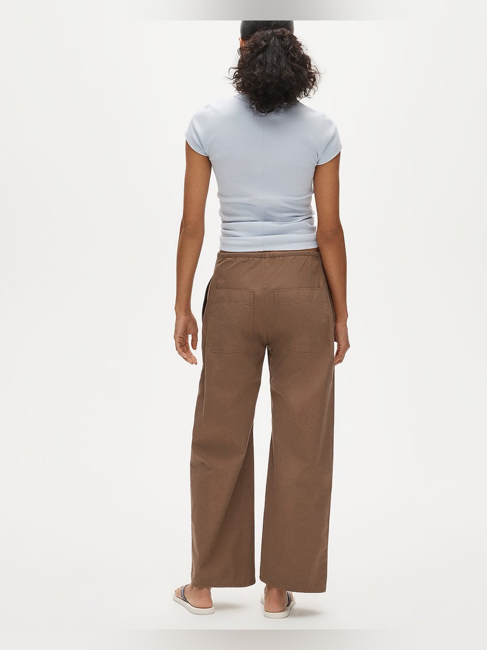 J.Crew Luna pant in cotton poplin in worn teak - Picture 4 of 10